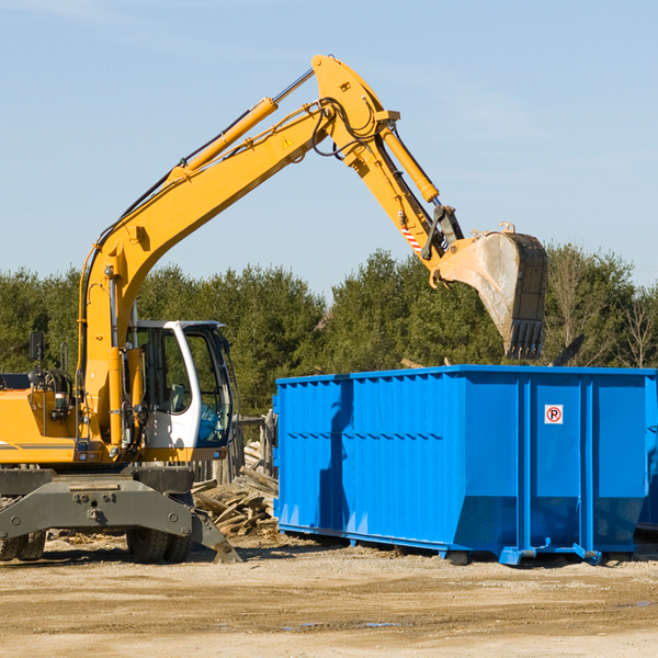 are there any restrictions on where a residential dumpster can be placed in Catawba